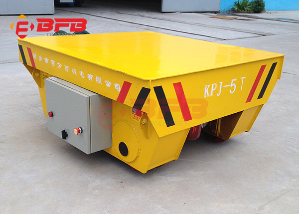 Heavy Load Reel Power Railway Move Electric Rail Flat Cart For Machinery Plant