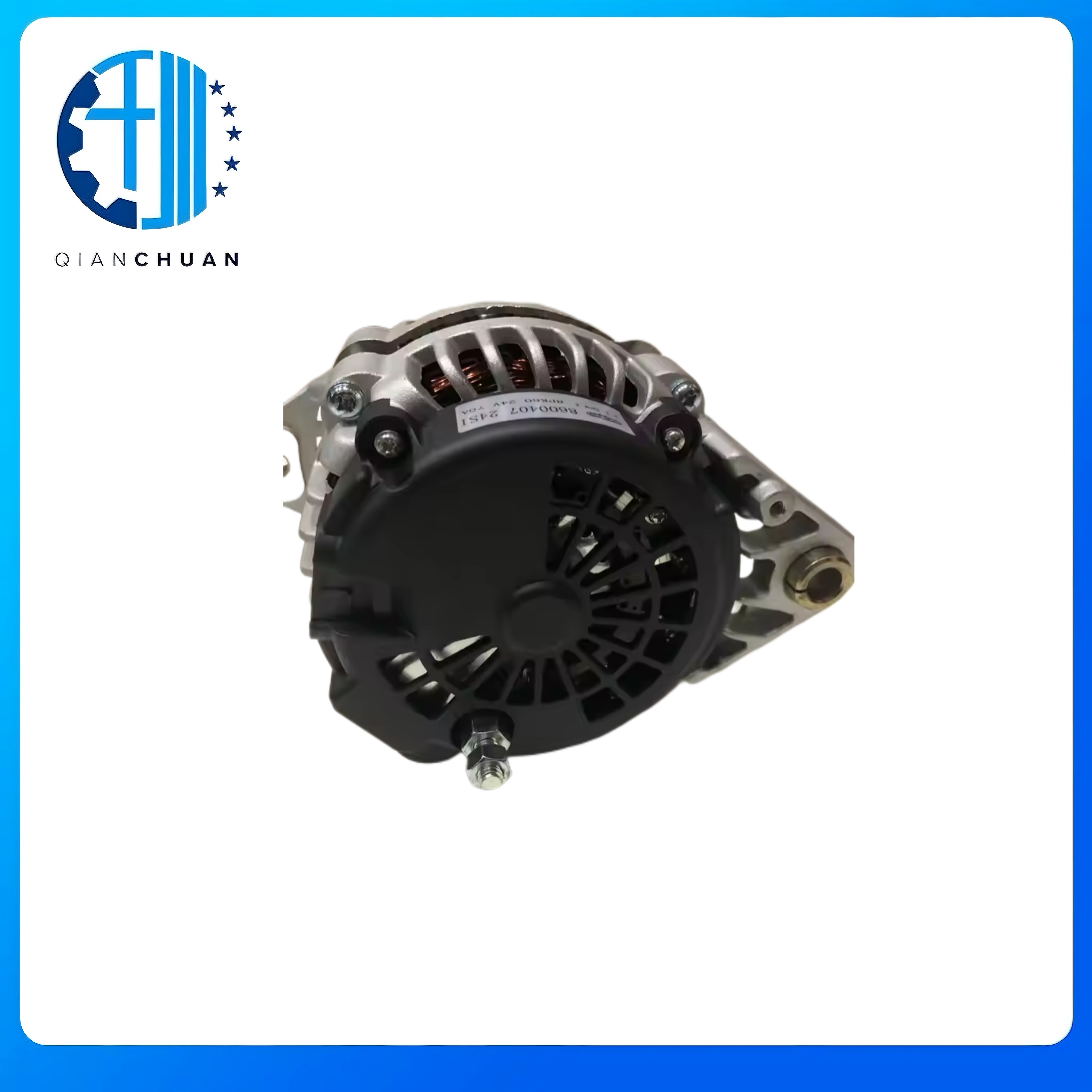 24V 70A 8PK Alternator 21E6-40030 3874863 8600407 for Hyundai R210LC-7 R210LC-9 Excavator Spare Parts for Machinery Construction