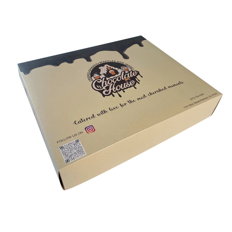 100% Recycled Custom Takeaway Brown Kraft Paper Platter Boxes with Dividers and Sauce