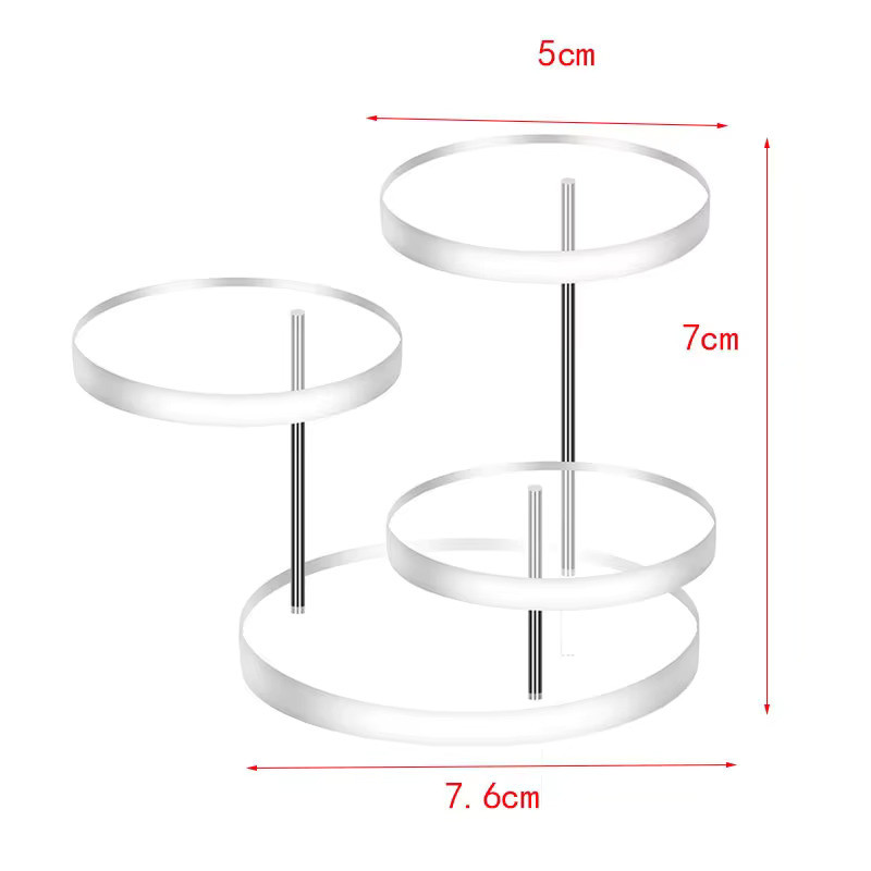 Round Shape Acrylic Cake Display Rack PMMA Cake Display Stand For Pastry Shop