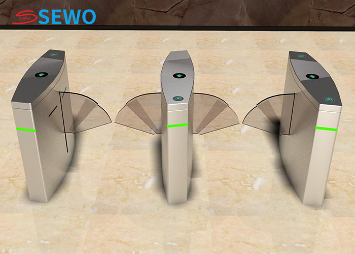 Automatic Widened Passageway Flap Turnstile Gate For Community Pedestrian Access Control