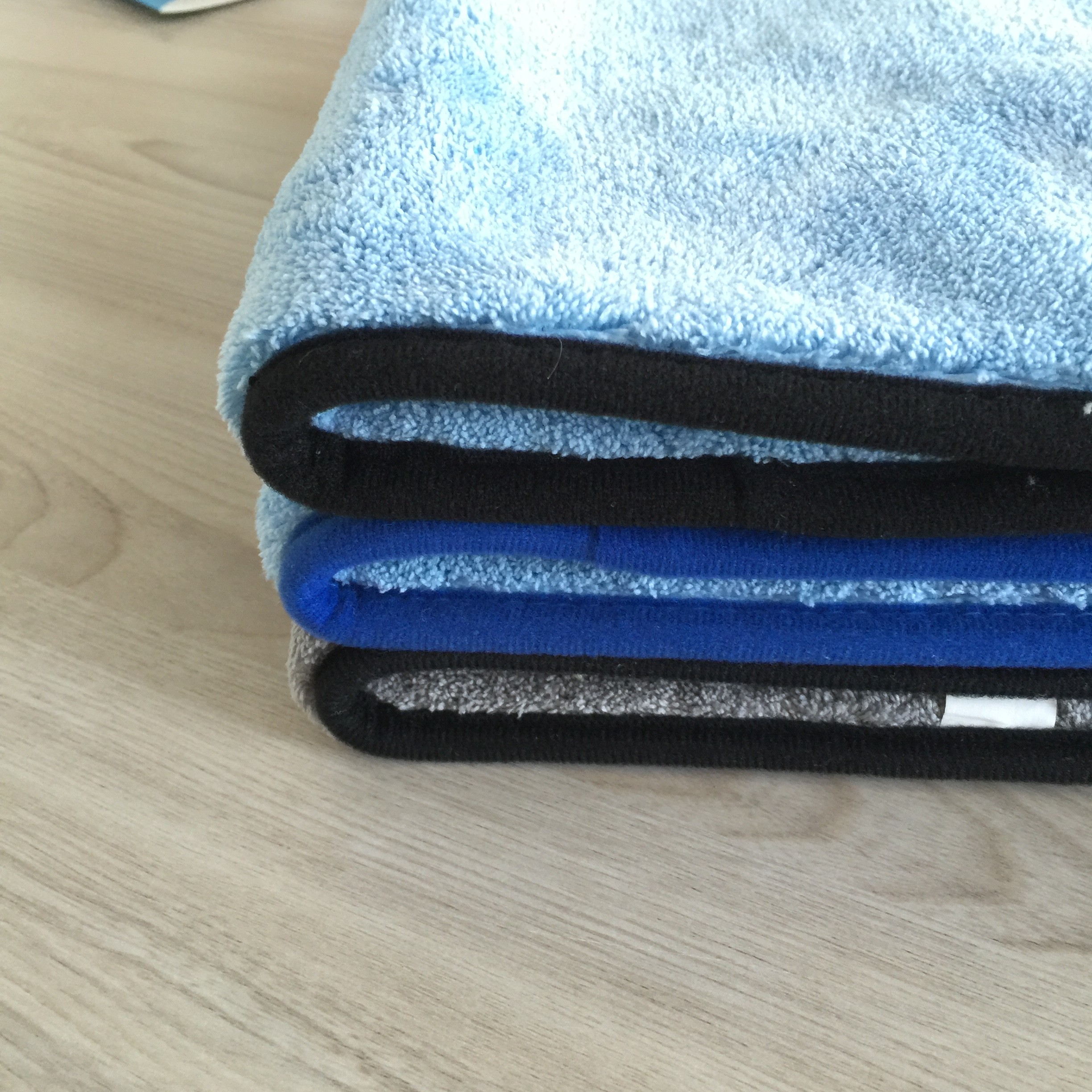 Microfiber Super Thick Coral Fleece Fabric Towel For Car Cleaning Cloth With Black Bordure Edge
