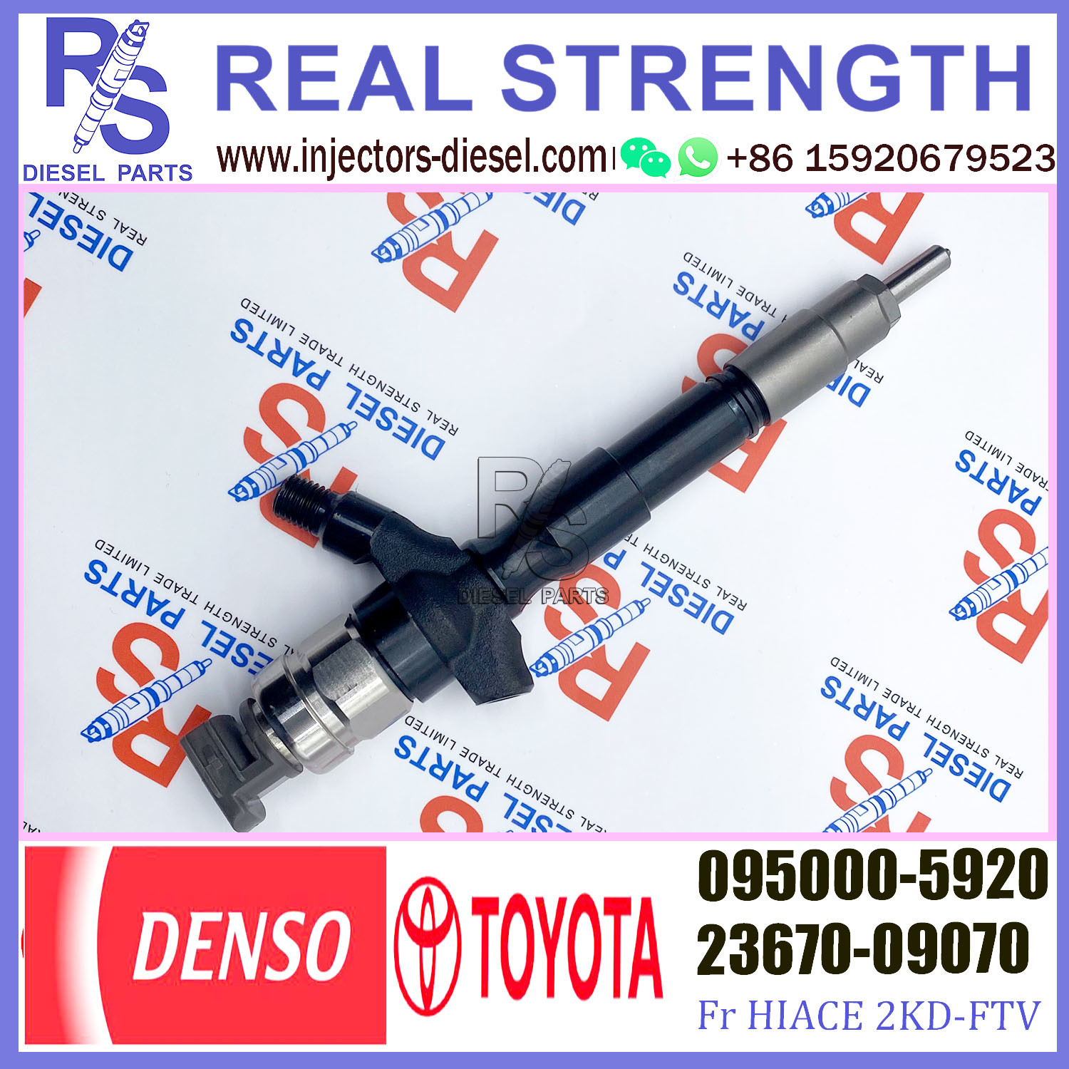 Common Rail Injector 23670-30110 095000-6180 095000-5920 for Diesel Engine 1KD-FTV