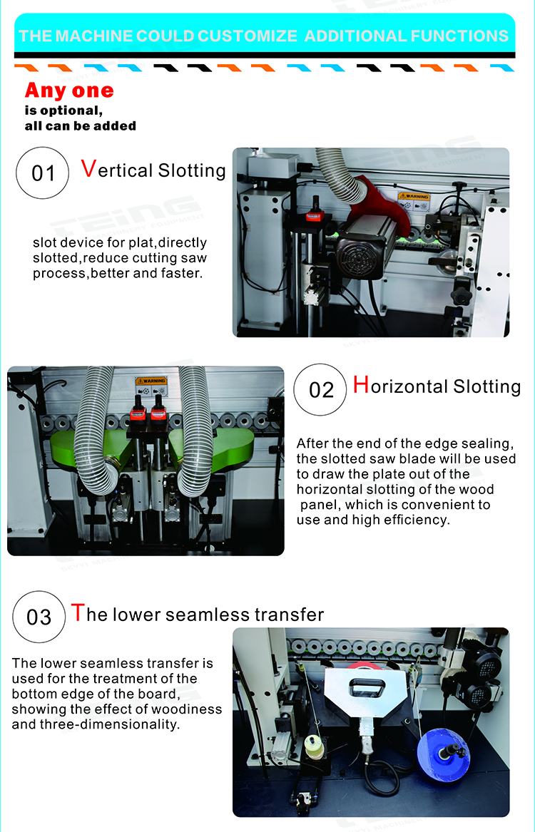 Fully Automatic Edge Bander Machine SKDT540 With Corner Cutting Woodworking Machine
