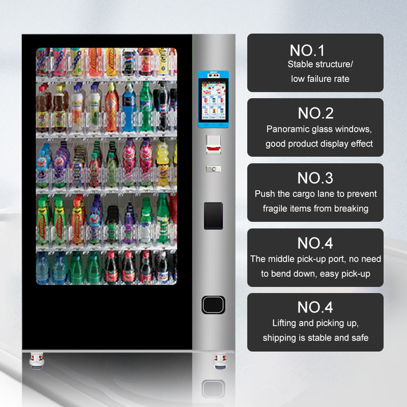 Self Drink Vending Machine Shopping Mall Advertising Touch Screen Kiosk