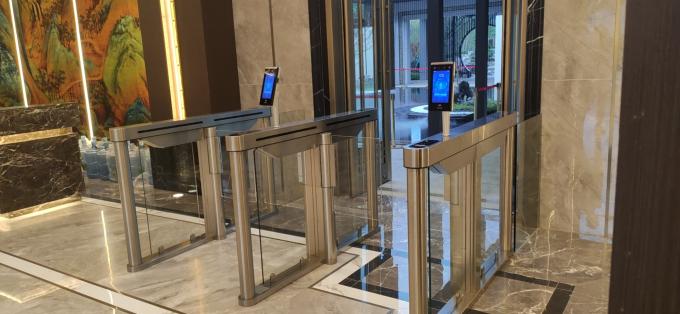 Fast Speed Stainless Steel Facial Recognition Turnstile 6 Groups Sensor For Banks 1