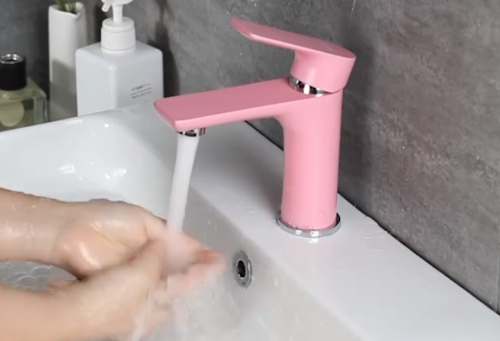 Contemporay 304SS Colored All Copper Undercounter Wash Basin Faucet