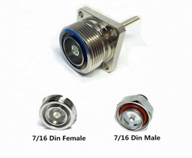 SMA Straight Jack type 2 Hole Flange 50 Ohm panel mouont Coaxial LWR200 waterproof Female Connector for CCTV antenna