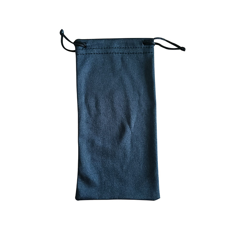 18*9cm Soft Microfiber Eyeglass Pouch Sunglasses Drawstring Bag Customization