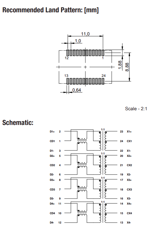 749022310 PoE+ Transformer Datasheet