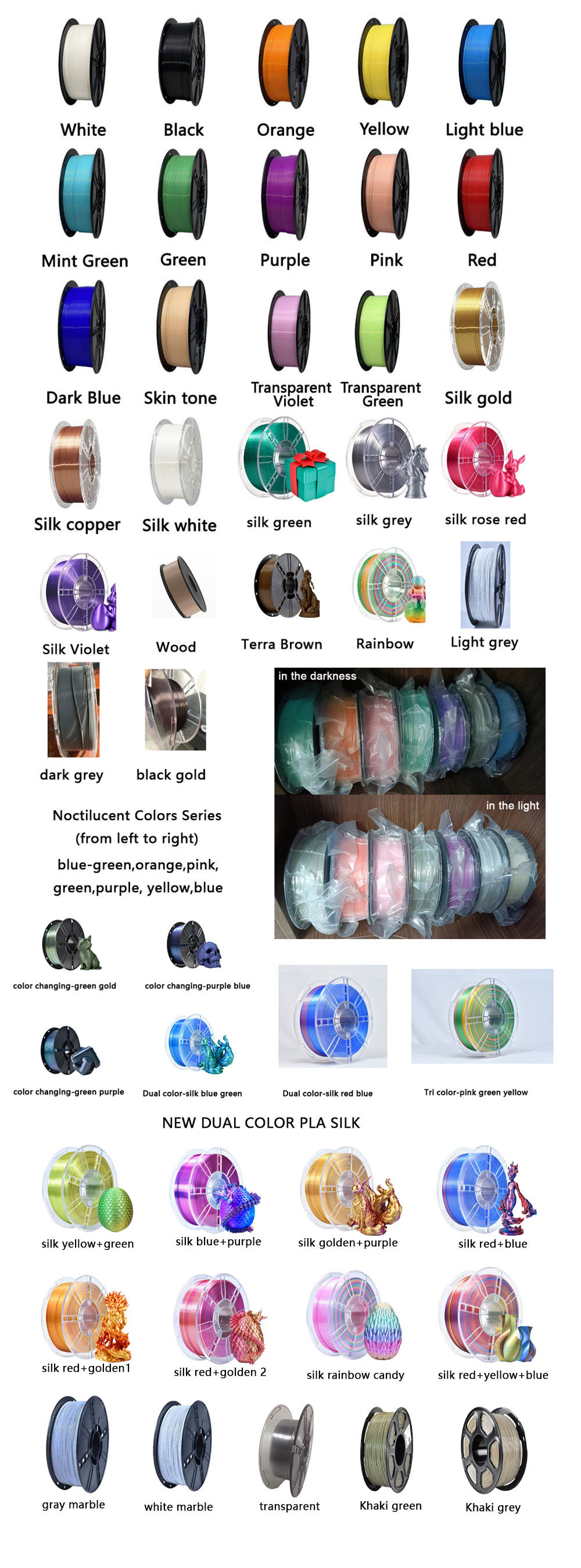 Iboss Silk Rainbow High Quality PLA Plus Toughness Enhanced 3D Printer Filament