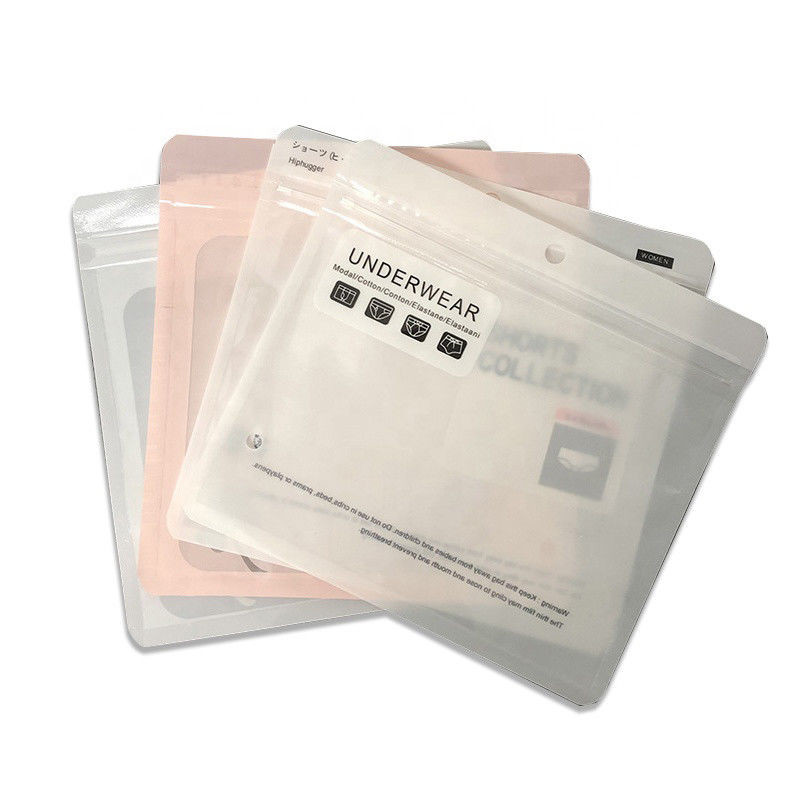 ASP PE Zipper Storage Bags , 12pcs Frosted T Shirt Packaging Pouch