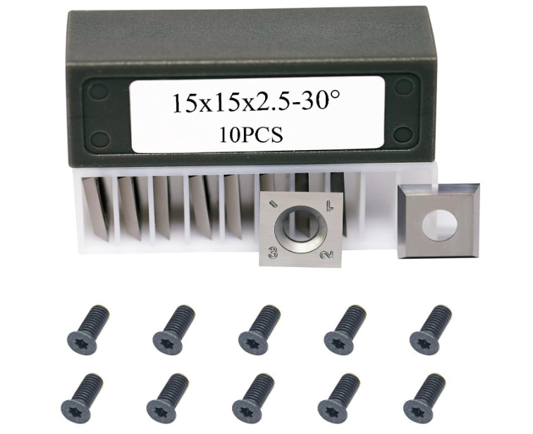 15mm Square Wood Carbide Helical Knives With Screws For Spiral And Helical Head Planer