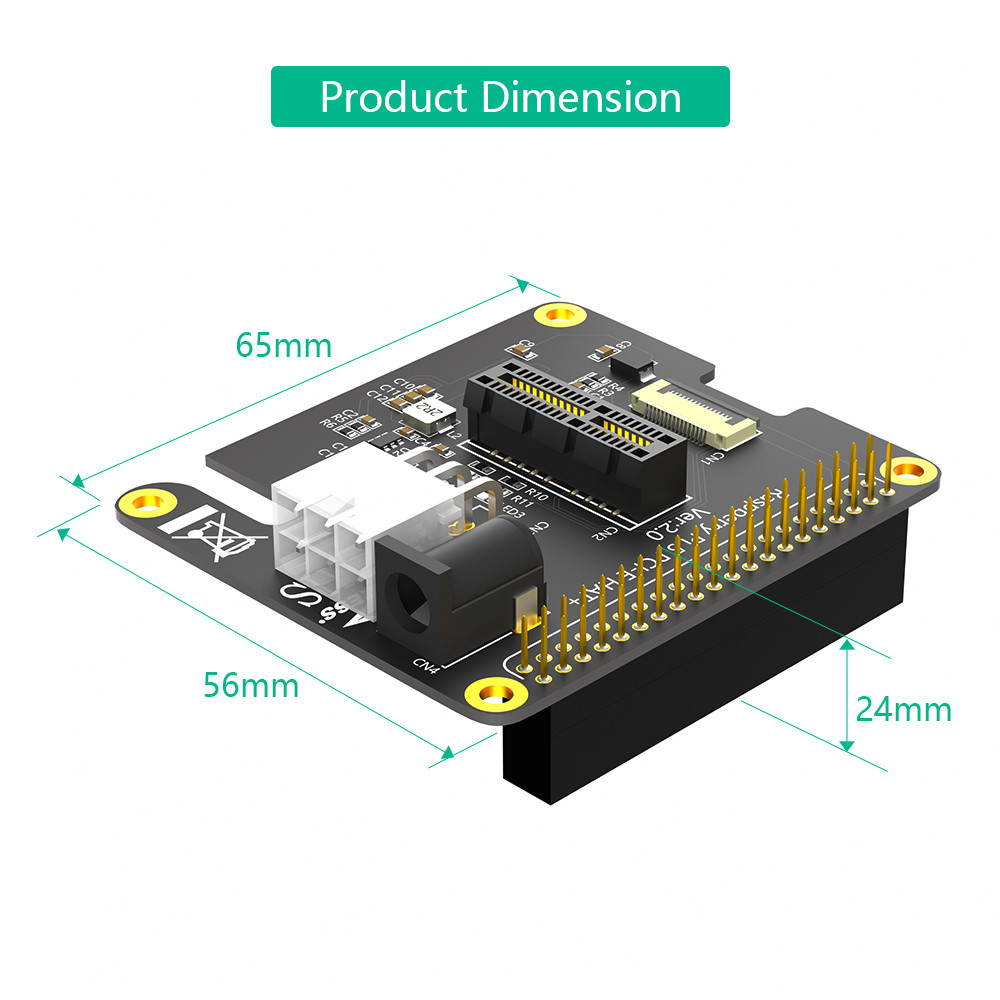 New Version PCI-E Express PCI-e 1x Adapter With External 12V Power For Raspberry Pi