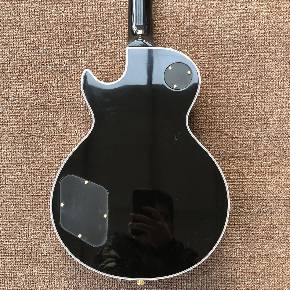 Custom Grand LP Style Electric Guitar with Rosewood Fingerboard White Binding Gold Hardware Bigsby Tremolo
