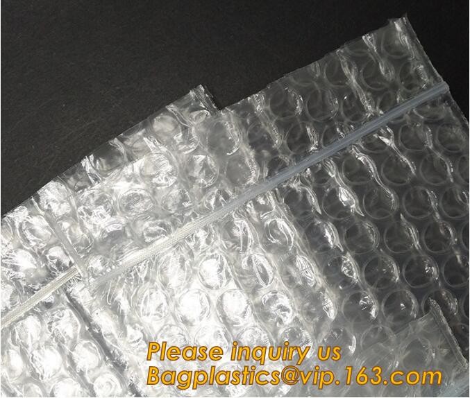 Holographic Factory Shiny gold Cosmetic bag Zipper Bubble Bag zip-lock Slider Padded Mailer metallic bubble zipper bagea