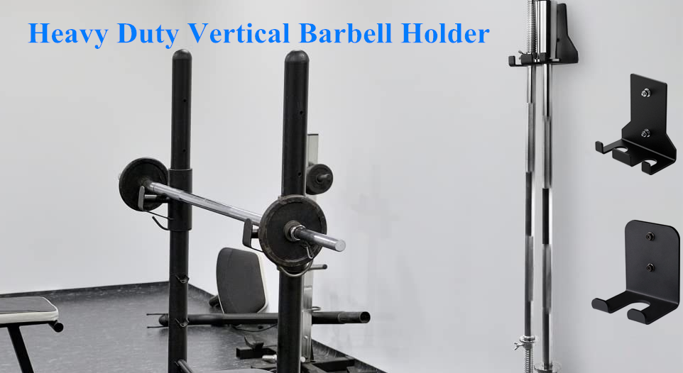 Garage Vertical Barbell Storage Double Barbell Wall Mount Display Rack Support Fixed