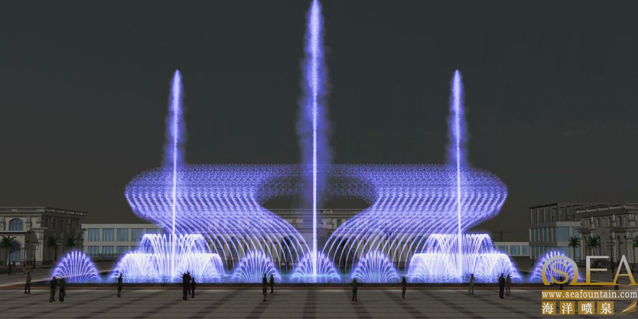 Interactive lantern music water fountain