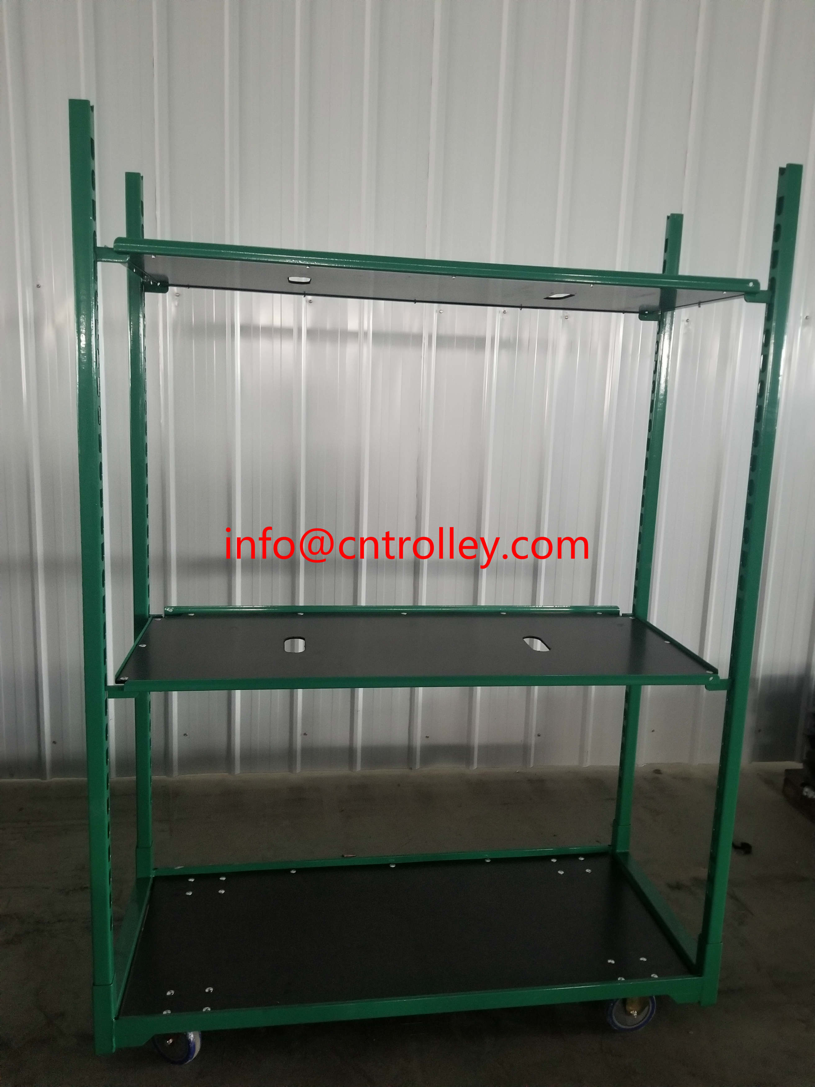 Hot Dip Galvanized Dutch Flower Trolley Seedling Cart With 4 Shelves