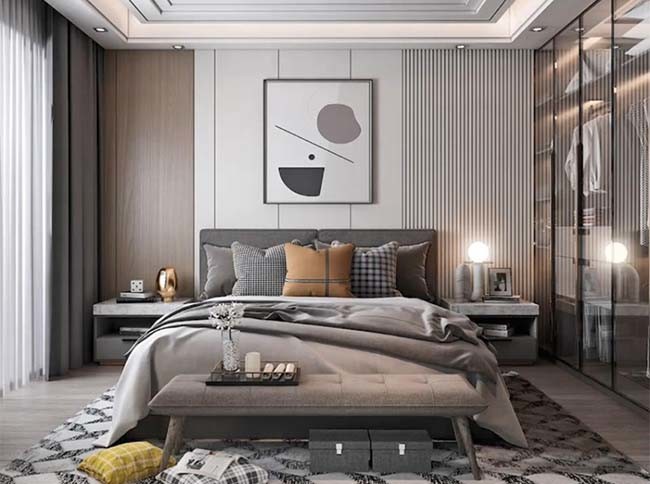 15cmx9mm Interior WPC Wall Panel 16.5cmx2.5cm Waterproof Fluted Wall Panel