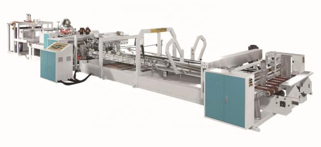 2200 5 Layer Corrugated Box Folder Gluer Automatic Dispensing Coating