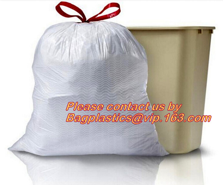 Waste Bin Liners for Home, Office,Trash Bags Small Drawstring Garbage Bags,Handle Trash Bag, with Power Strip, bagease