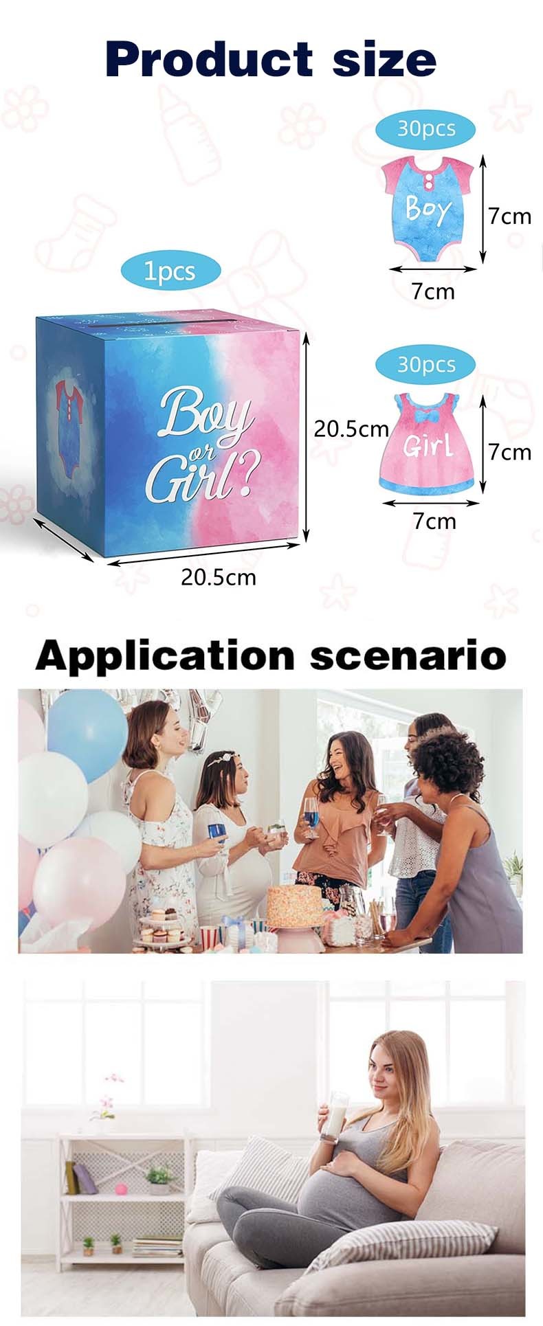Wholesale Boy&Girl Gender Reveal Voting Boxes With Voting Gift Card For Baby Shower Party Decoration Supplies