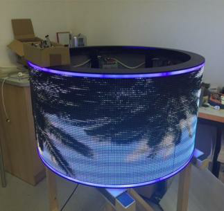 HD full color curved led tv display screen for indoor led advertising display screen curve