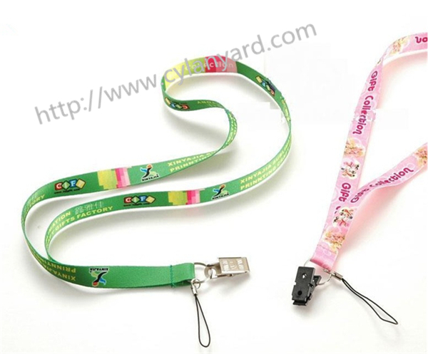 Flat sublimation lanyard with bulldog clip
