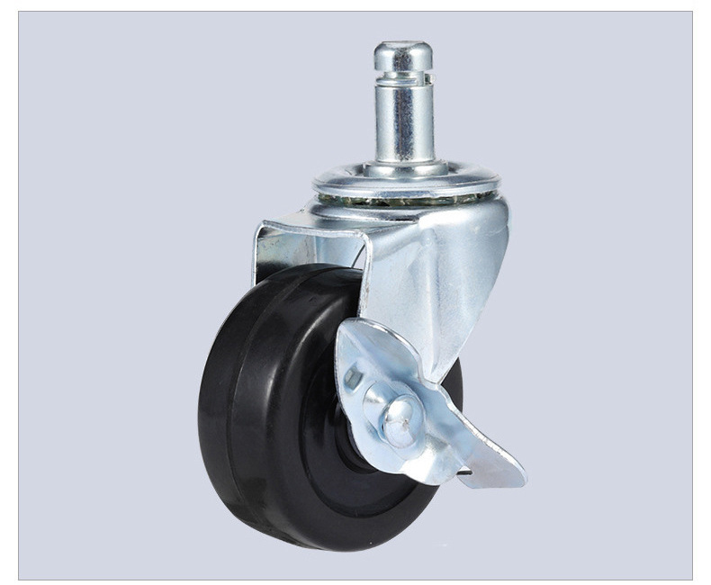 Light Duty 1inch to 3inch Furniture Black Rubber Swivel Caster Wheel