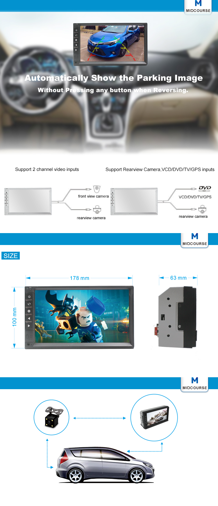 Bluetooth GPS Android Car Multimedia Player With Built - In Amplifier