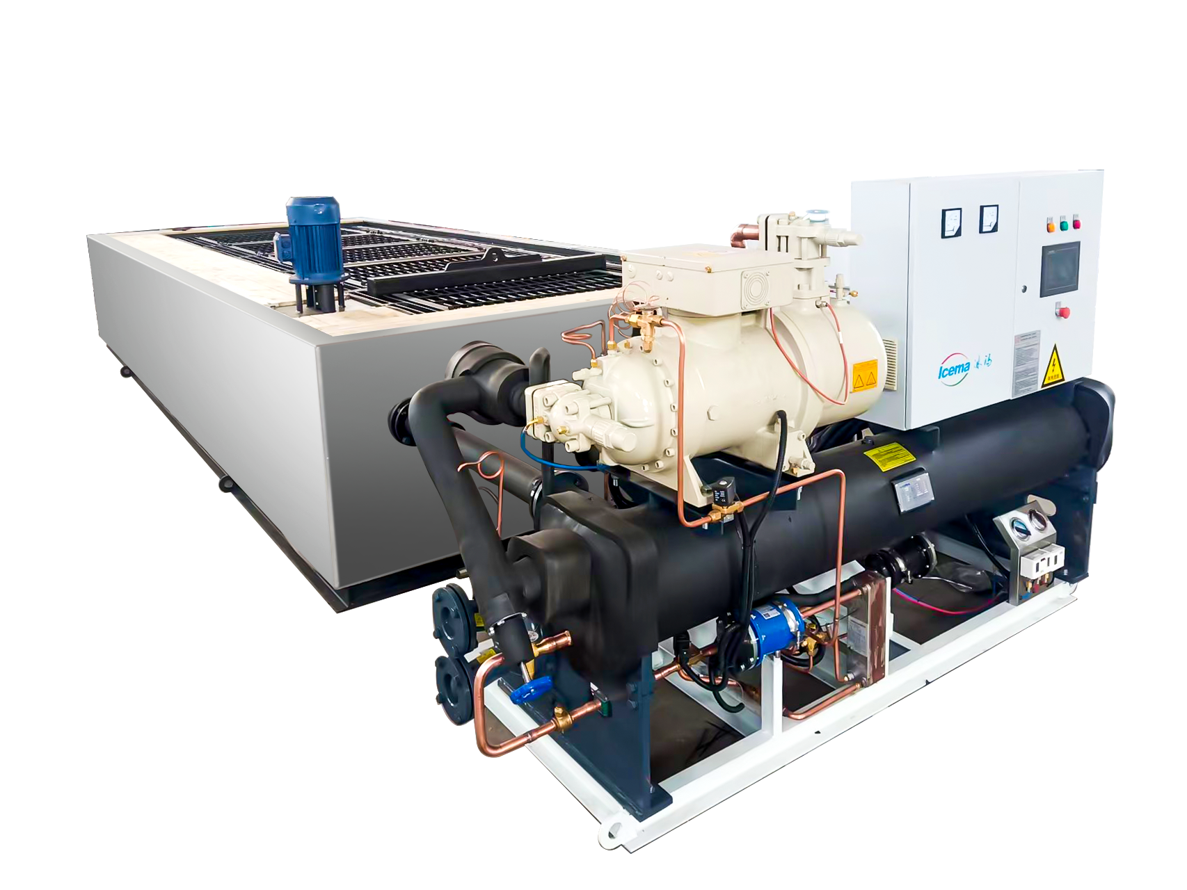 Emerson 62.7KW 2024 Customization 15 tons Block Ice Making Machine for Industrial Ice