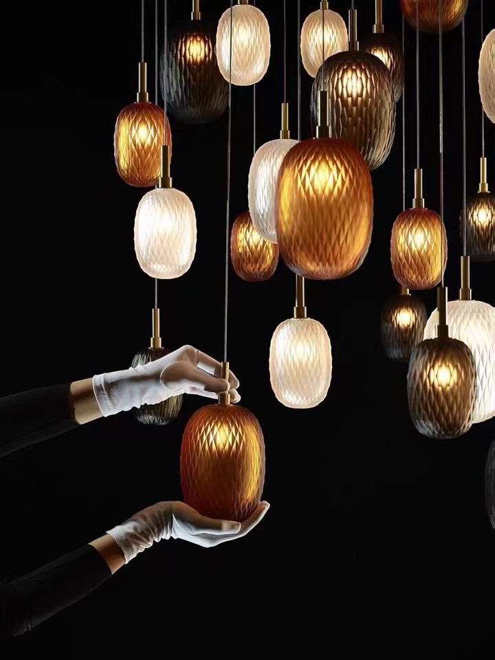 MODERN HOME GLASS SHADE PENDANT LAMP CHANDELIER LAMP MODERN PENDANT LIGHT