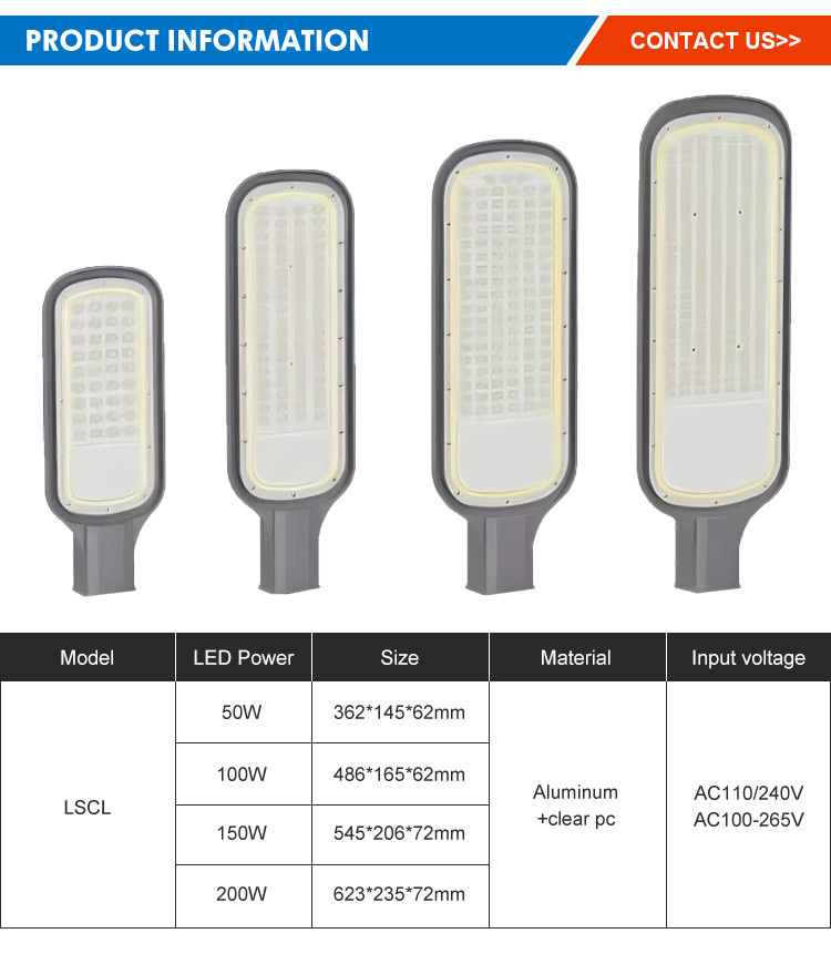 Outdoor Highway Parking Lot SMD2835 LED Street Light Die-Casting Aluminum