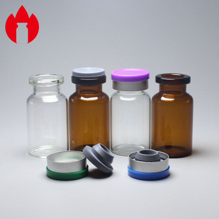 10ml Clear and Brown Tubular Glass Bottle Vial