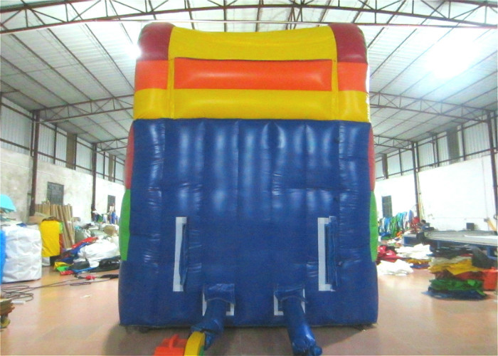Best sale rainbow inflatable water slide bright colour inflatable slide with pool