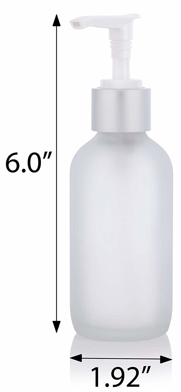 LinDeer White 100ml Frosted Glass Pump Lotion Bottle ODM