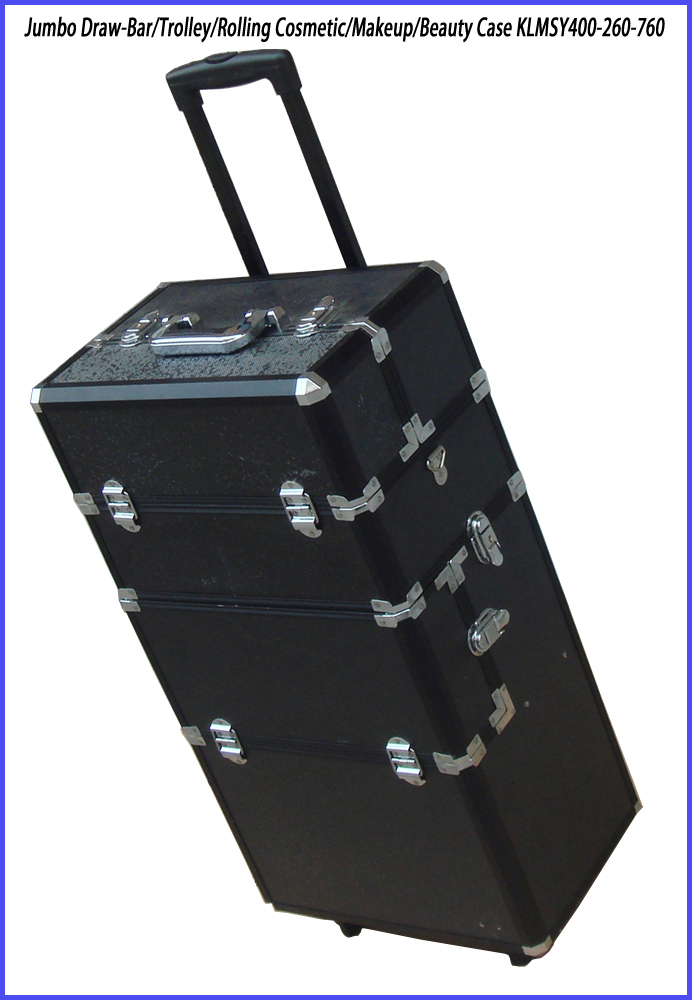 3-Tier Trolley Train Makeup Case with Detachable Drawers KLMSY400-260-760