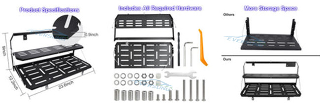 2 Layers Car Spares Parts Truck Tailgate Table For 2018 Jeep Wrangler JL 2007-2018 JK