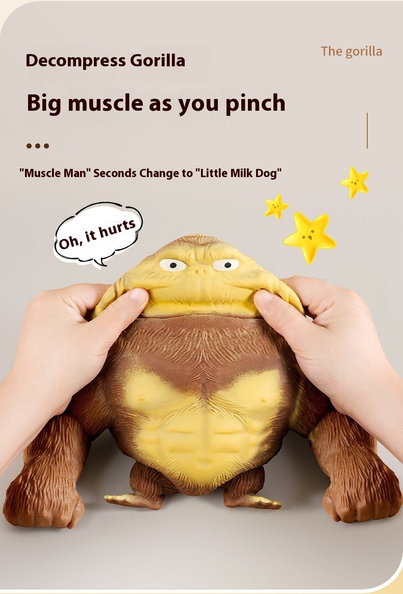 Children's Pinch Toy Gorilla Vent Pinch Slow Rebound Toy Decompression Sand Molding Soft Glue