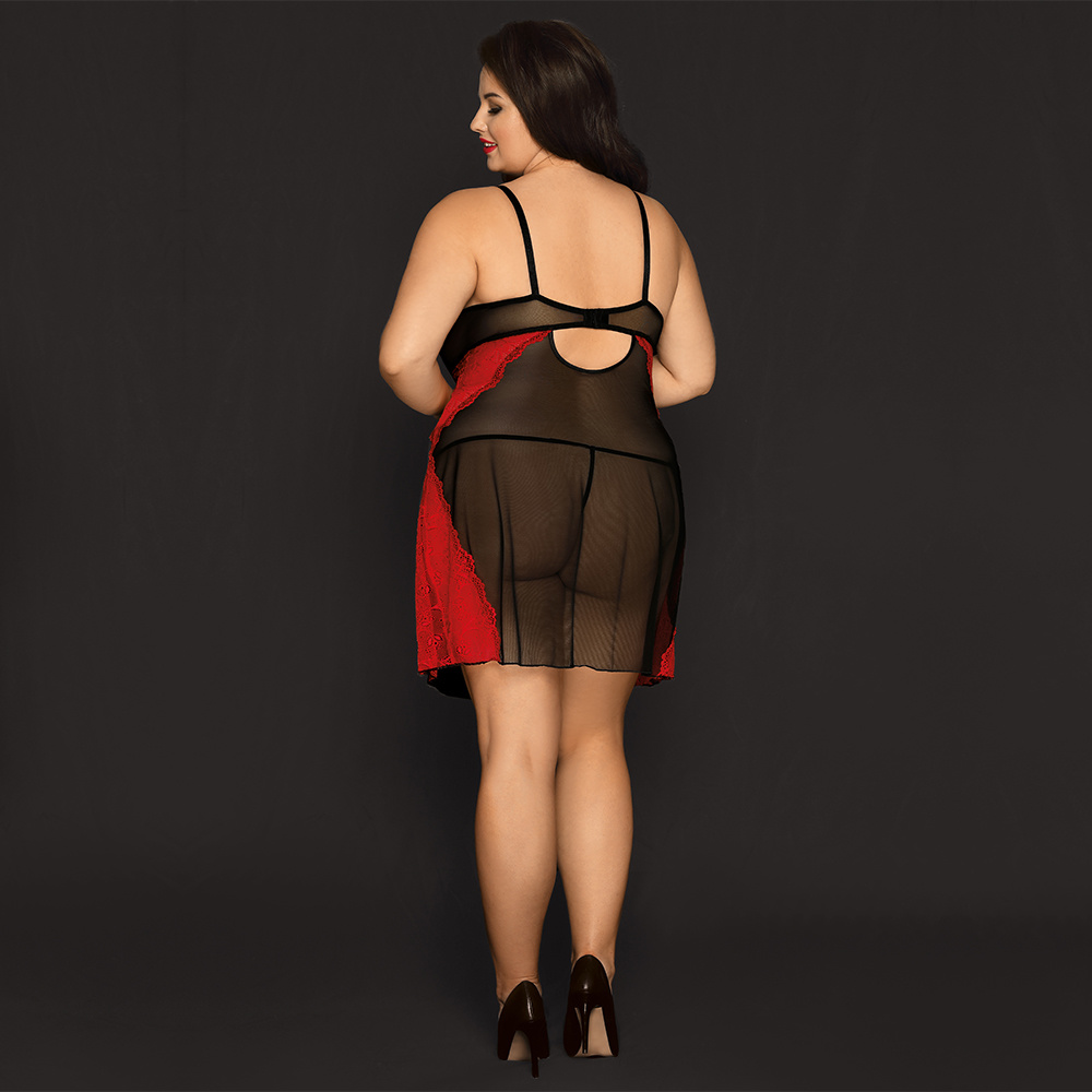 New Lace Pajamas Sexy Lingerie Women′ S Large Size Leepcoat Sleeping Skirt