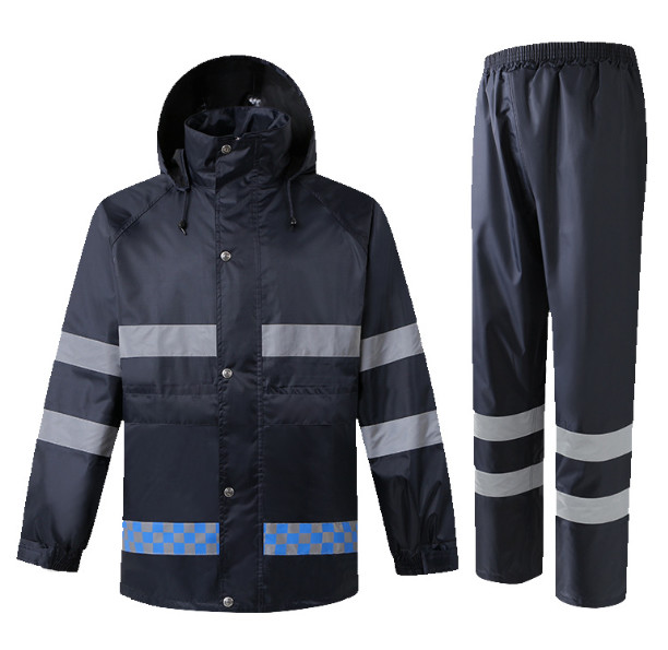 Reflective PPE Safety Wear Waterproof Double Layer Adult Split Raincoat Overalls