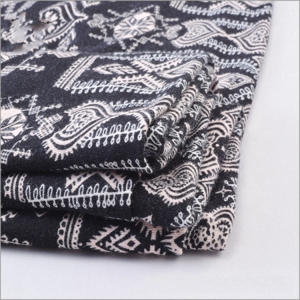 Quality Rusha Textile Knit Printed 40s Ring Spun Viscose 95 Rayon 5 Spandex Soft Fabric for sale