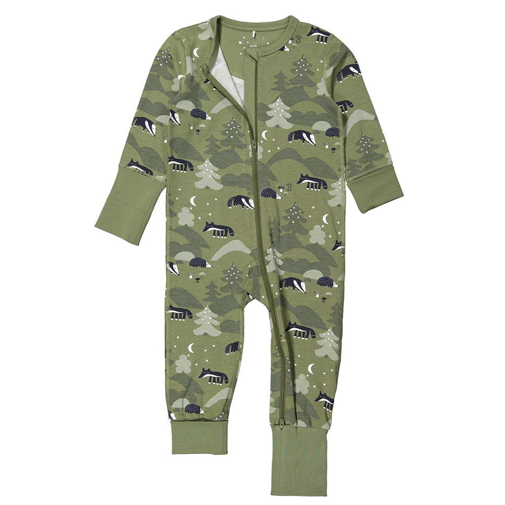 Wholesale Long Sleeves Baby Romper Custom Bamboo Cotton Baby Pajamas