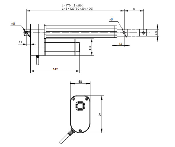 Thin High Speed Micro Medical Linear Actuator Thin IP66 Low noise