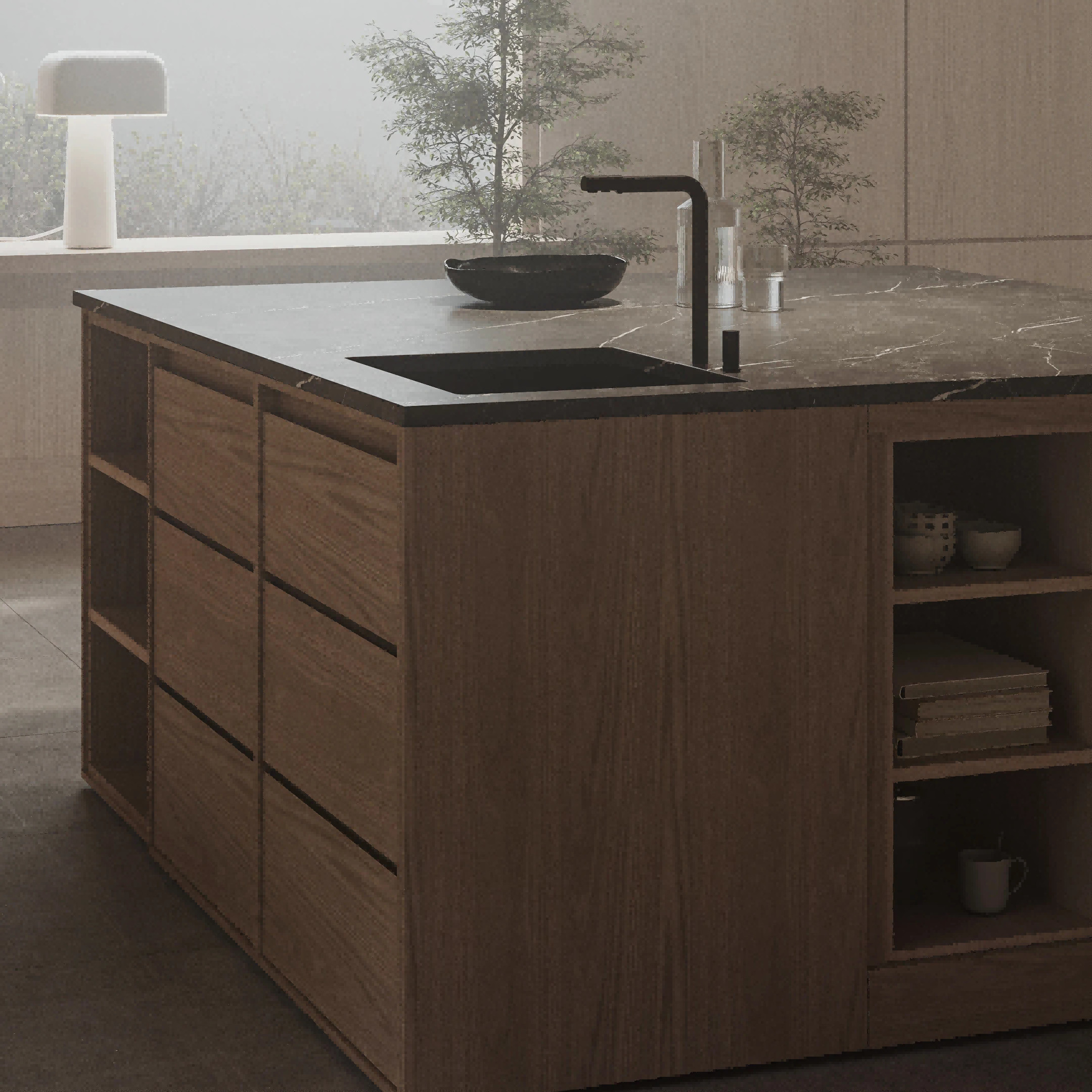 Modern Style Manufacturer Full Set Designs Complete Minimalist Wood Grain Kitchen Cabinets