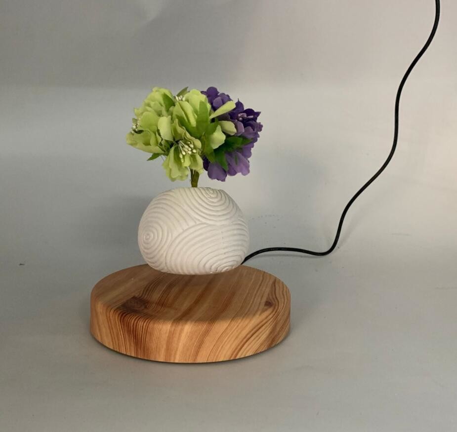 NEW hot sale round base magnetic leivtation bottom floating air bonsai plant tree flower pot PA-0736