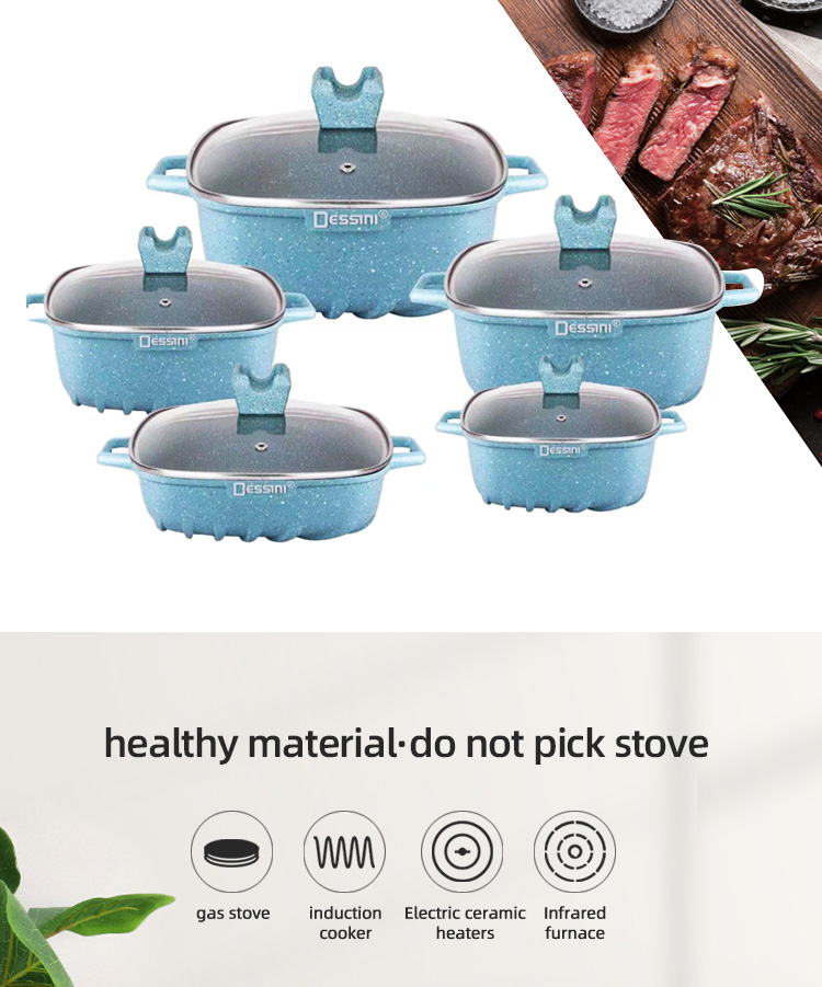 Wholesale Multifunction Pot And Pans Set 22pcs White Cooking Pot Sets Non-Stick Aluminum Cookware Sets