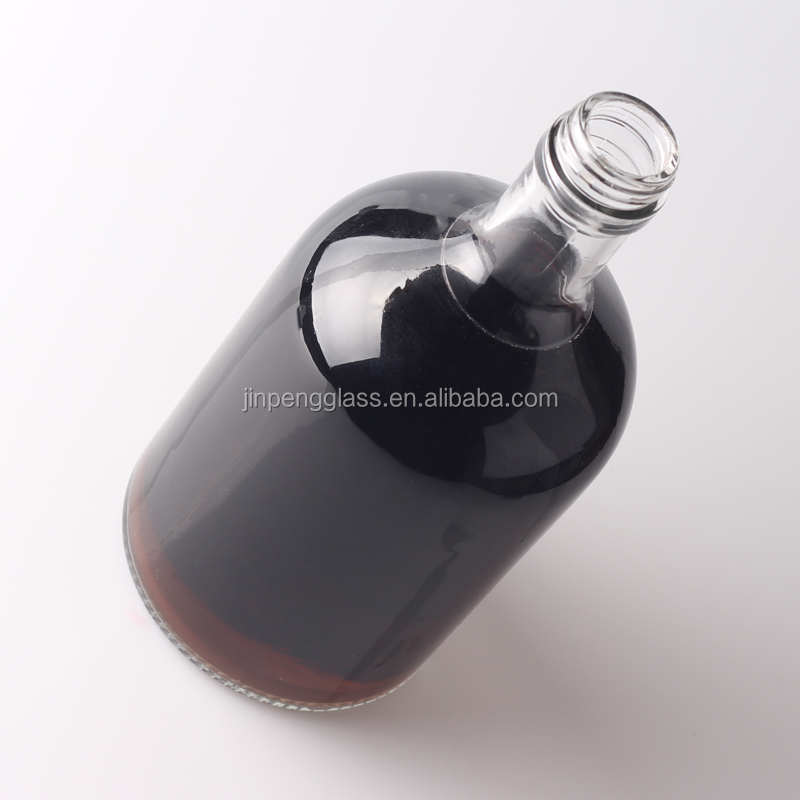 Customized Round Glass Bottle 500ml 750ml with Cork Cap and Customized Logo