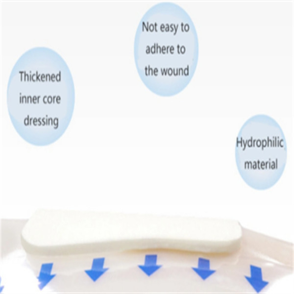 EO Non Bordered Foam Soft Silicone Wound Dressings OEM 20x50cm